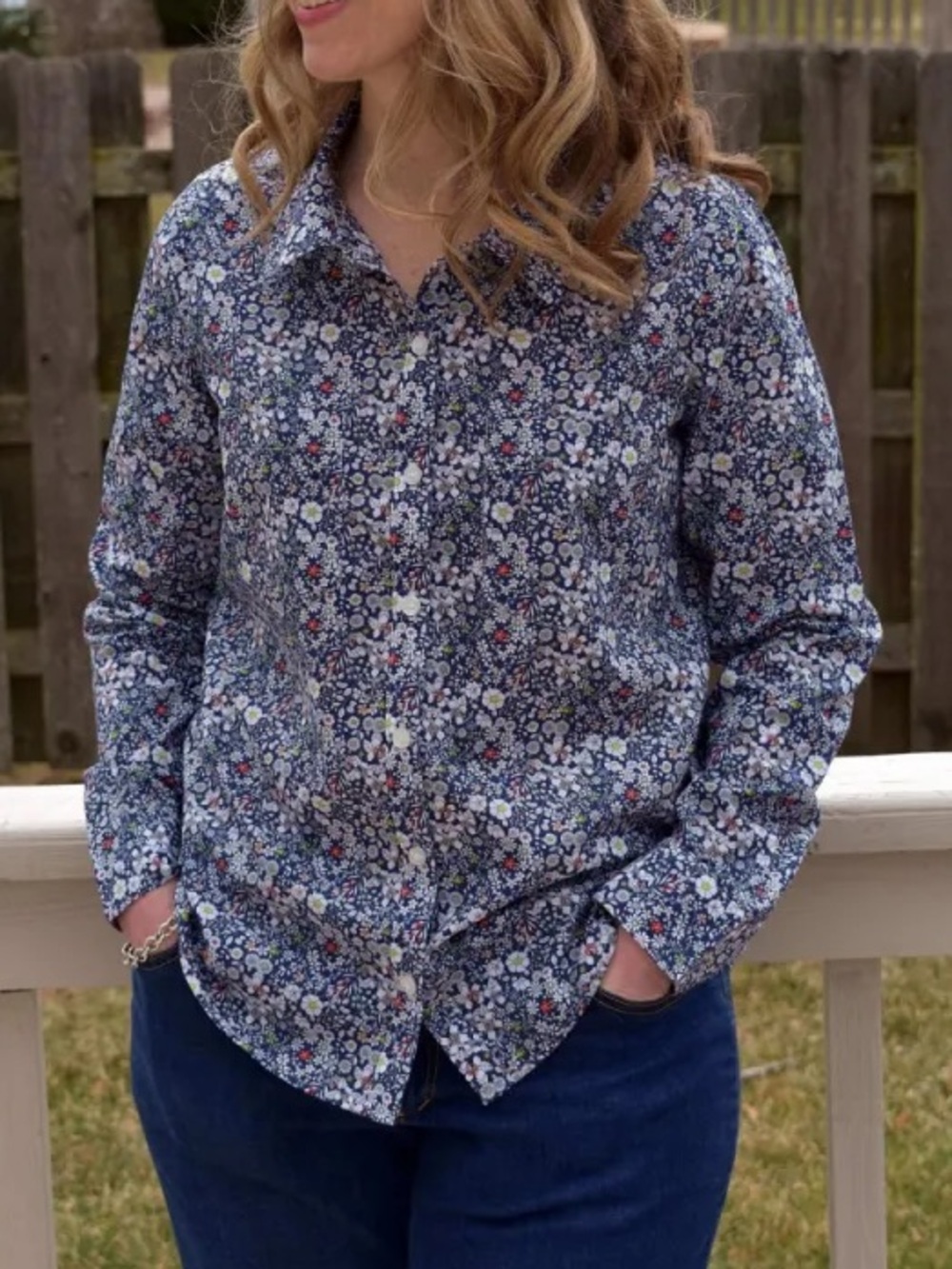 J. Crew Liberty Art Fabrics The Perfect Shirt In Floral Cotton Poplin Size 8